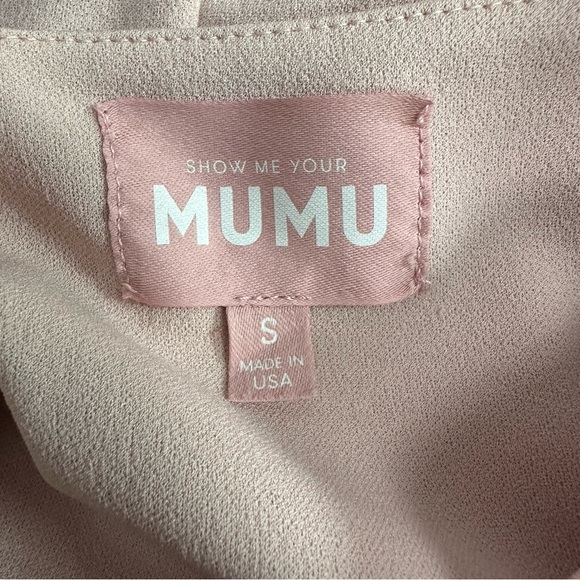 Show Me Your Mumu Paris Gown Bridesmaids Dress Dusty Blush Stretch Size Small - Picture 6 of 9
